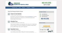 Desktop Screenshot of dumpsterrentalomaha.org